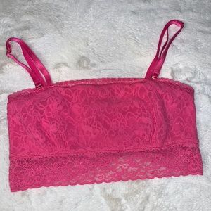Medium Victoria’s Secret lace bralette hot pink